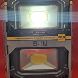 DEFIANT 3000 LUMENS 2 PK MAGNETIC UTILITY LIGHT
