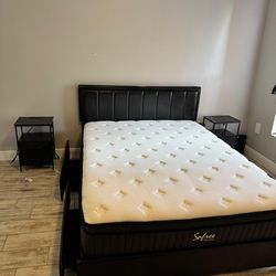 Bedframe and night stand for sale