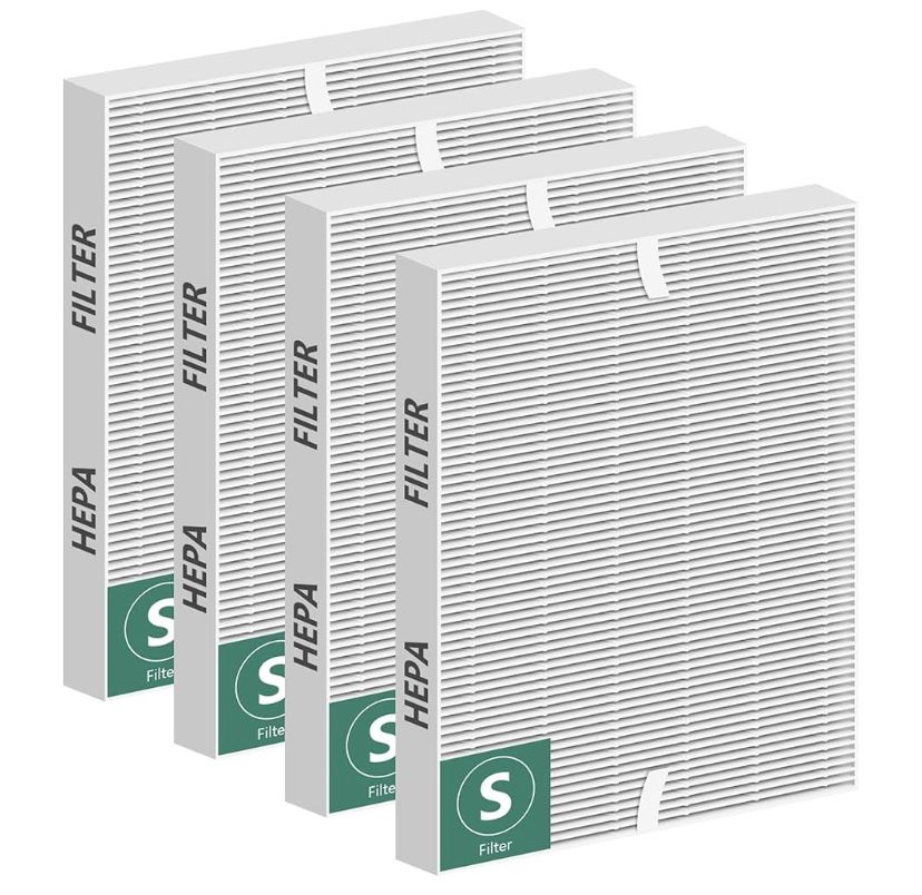Improvedhand C545 Replacement Filter S Compatible with Winix C545 Air Purifier, True High Efficiency Filters, Replaces Filter S 1-00 4-Pack