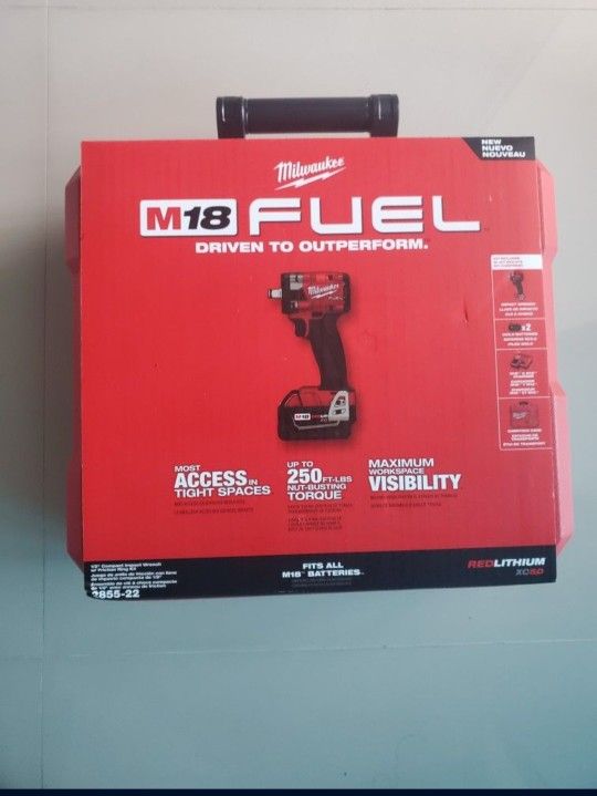 Milwaukee
M18 FUEL GEN-3 18V Lithium-Ion Brushless Cordless 1/2 in. Compact Impact Wrench with Friction Ring, (2) 5.0 Batteries And Charger