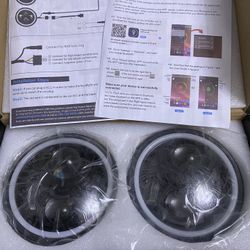 LED RGB Headlight With Halo DRL