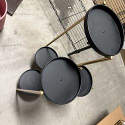 Modern 5-Tier Plant Stand – Black & Gold Metal Display Rack