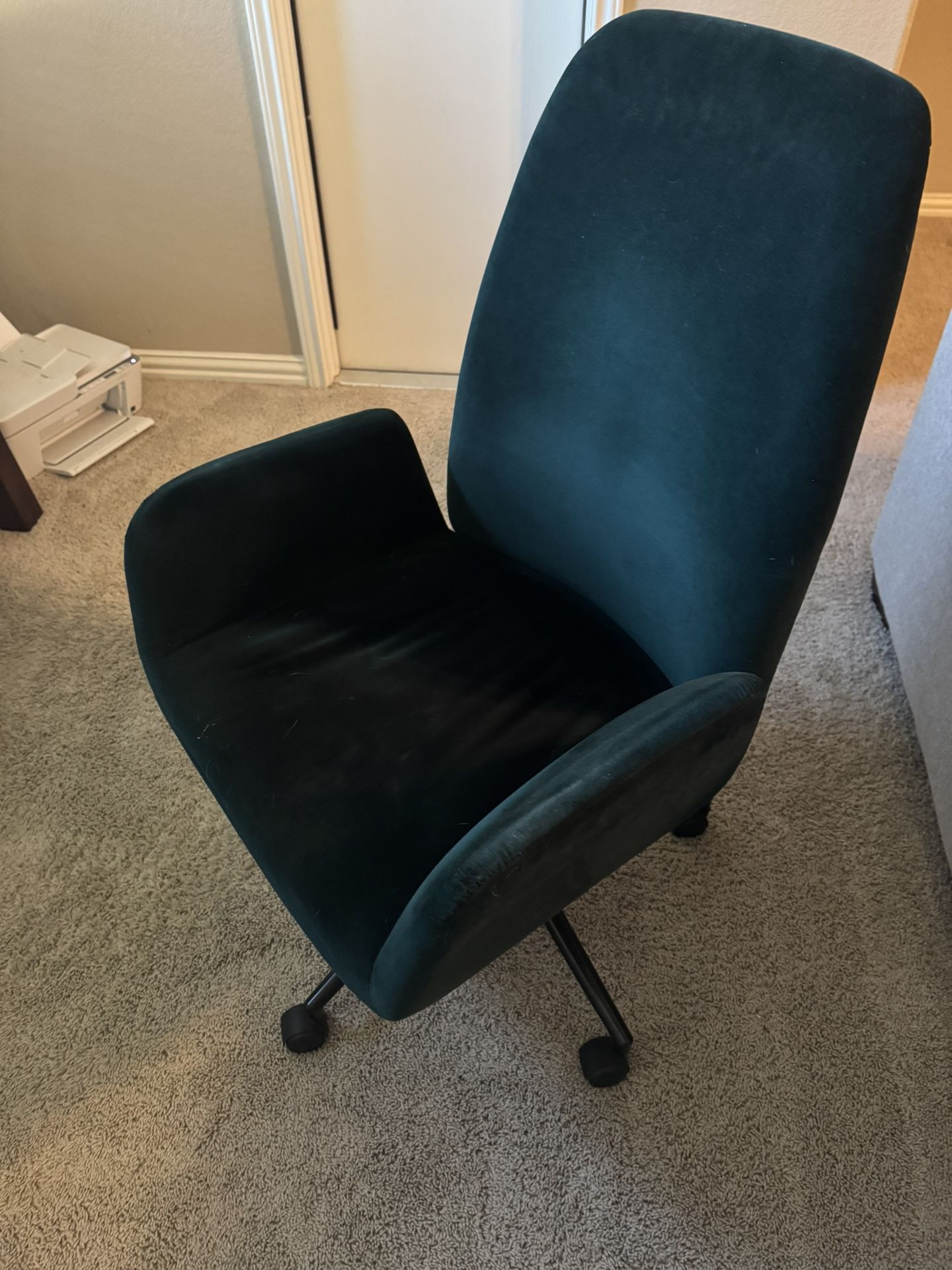 Jade Green velvet Office Chair World Market
