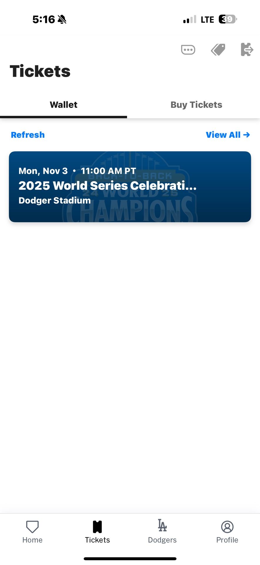 Dodger Celebration Tickets