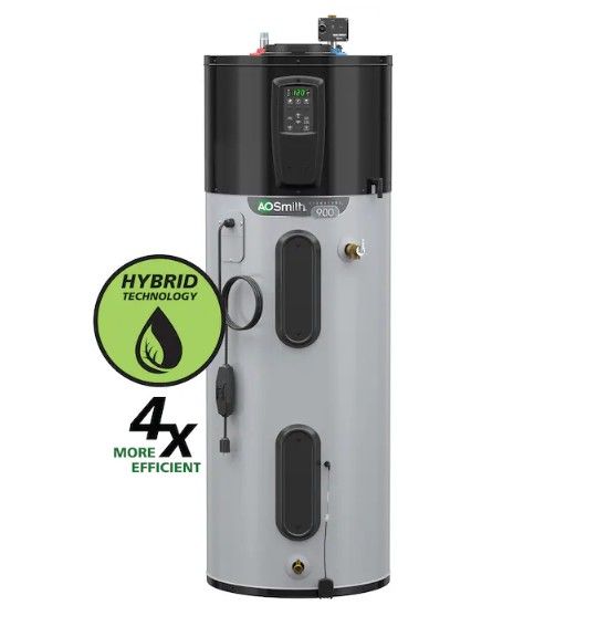 A.O. Smith Signature 900 66 Gallon Tall 120V Plug In Smart Hybrid Heat Pump Water Heater Leak Detection Auto Shut Off
