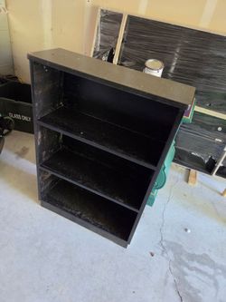 Black bookshelf