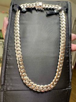 Silver Miami Cuban link chain