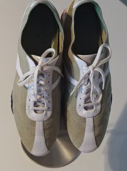 Women's Cole Haan NikeAir Green Suede Leather Sneakers Lace-Up Size 9B