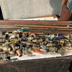 Assorted Plumbing Shut Offs/Copper Pipe