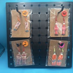 Handmade drink earrings