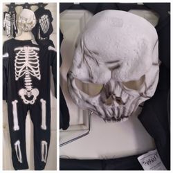 Spirit Halloween Kids Skeleton Costume -Sz 12-14