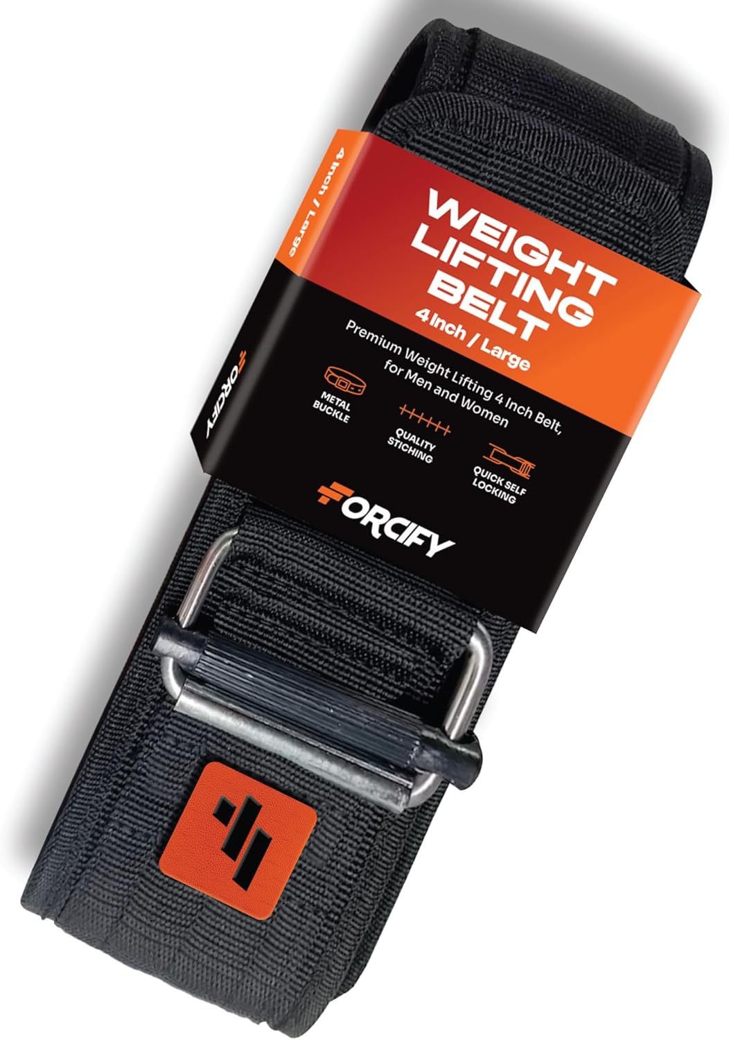 Belt Squat Weightlifting Belt – 59.8" x 4" Adjustable Nylon Gym Belt with Metal Buckle – Lifting Support for Men and Women