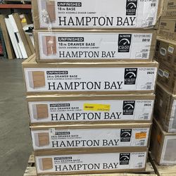 Hampton Bay Unfinished Cabinets *Check Photo Of Spreadsheet For Pricing  & Sizes*