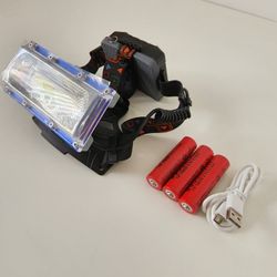 LED USB Rechargeable Headlamp Headlight Hunting Fishing Torch Flashlight
