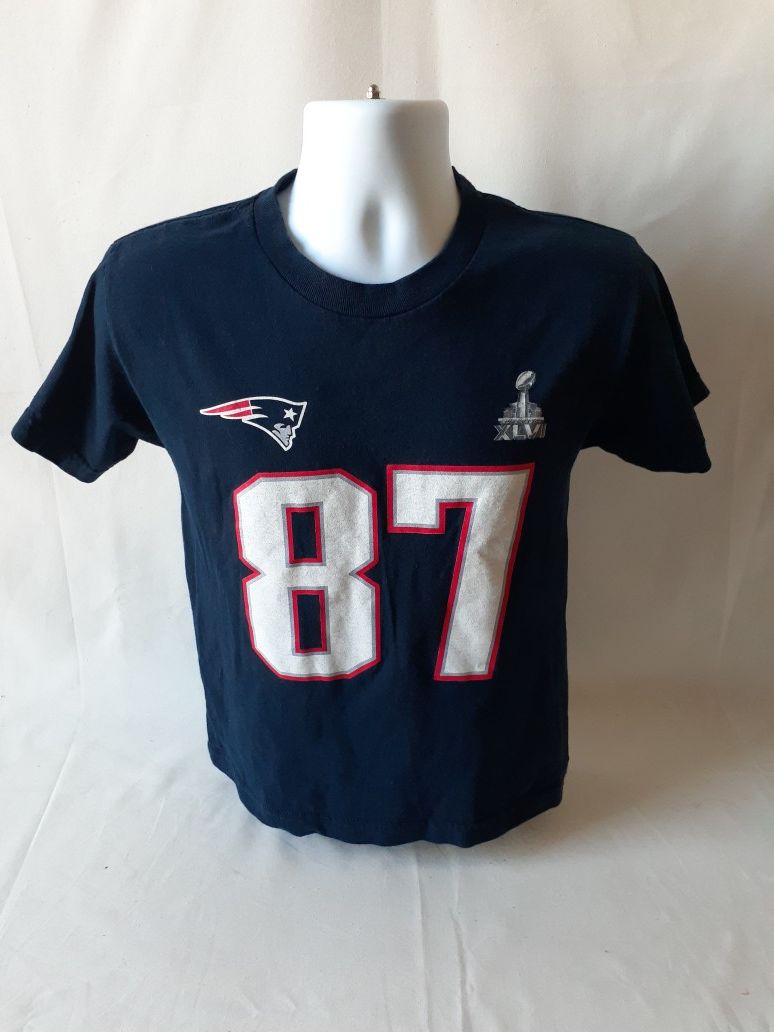 Reebok New England Patriots #87 Gronkowski boys t-shirt size M