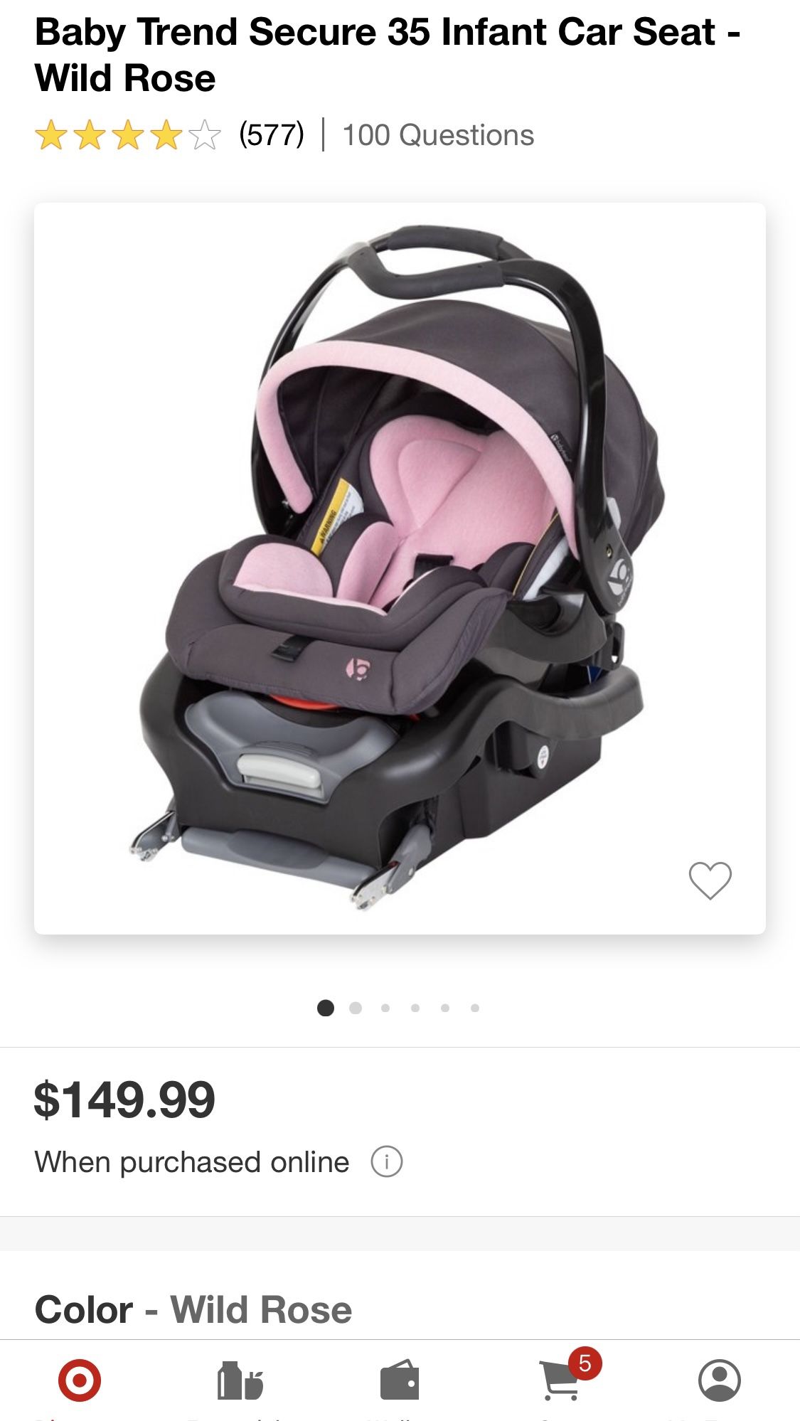 Baby Trend Secure 35 Infant Car Seat