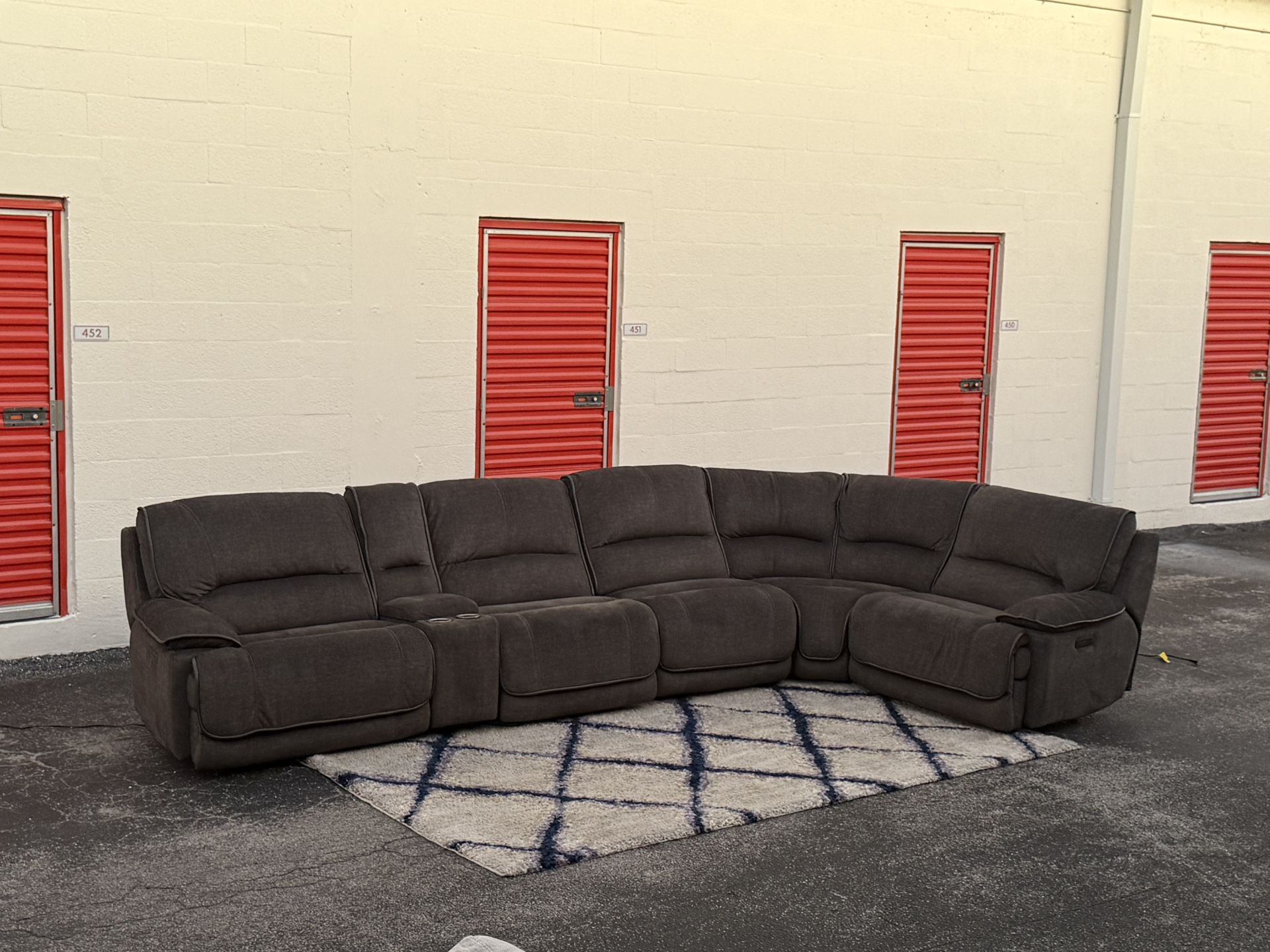 Redding 6-Piece Power Recliner Sectional – Free Delivery