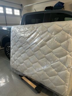 Full Size Mattress Box Spring &  Metal Frame