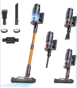 Cordless Vacuum Cleaner, 550W/50Kpa/70Mins Cordless Vacuum Cleaners for Home with Smart Auto Mode/LED Touch Display, Self-Standing Stick Vacuum Rechar