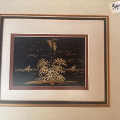 Hand Stitched Asian Weaved Pictures 