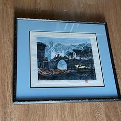 Framed Asian artwork