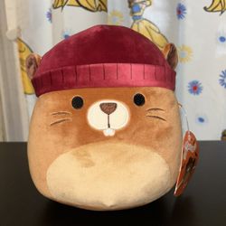 Squishmallows Chip the Beaver 7.5" Plush with Hat NWT