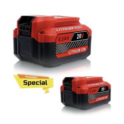 XFKJOR -2 Pack Upgraded 8.0Ah Replacement for Craftsman 20V Battery - Compatible with CMCB201 CMCB202 CMCB204 CMCB205 CMCB206 CMCB209, Fits Craftsman 