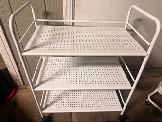 Rolling utility cart storage organizer