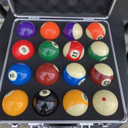 Billard pool ball set with Case
