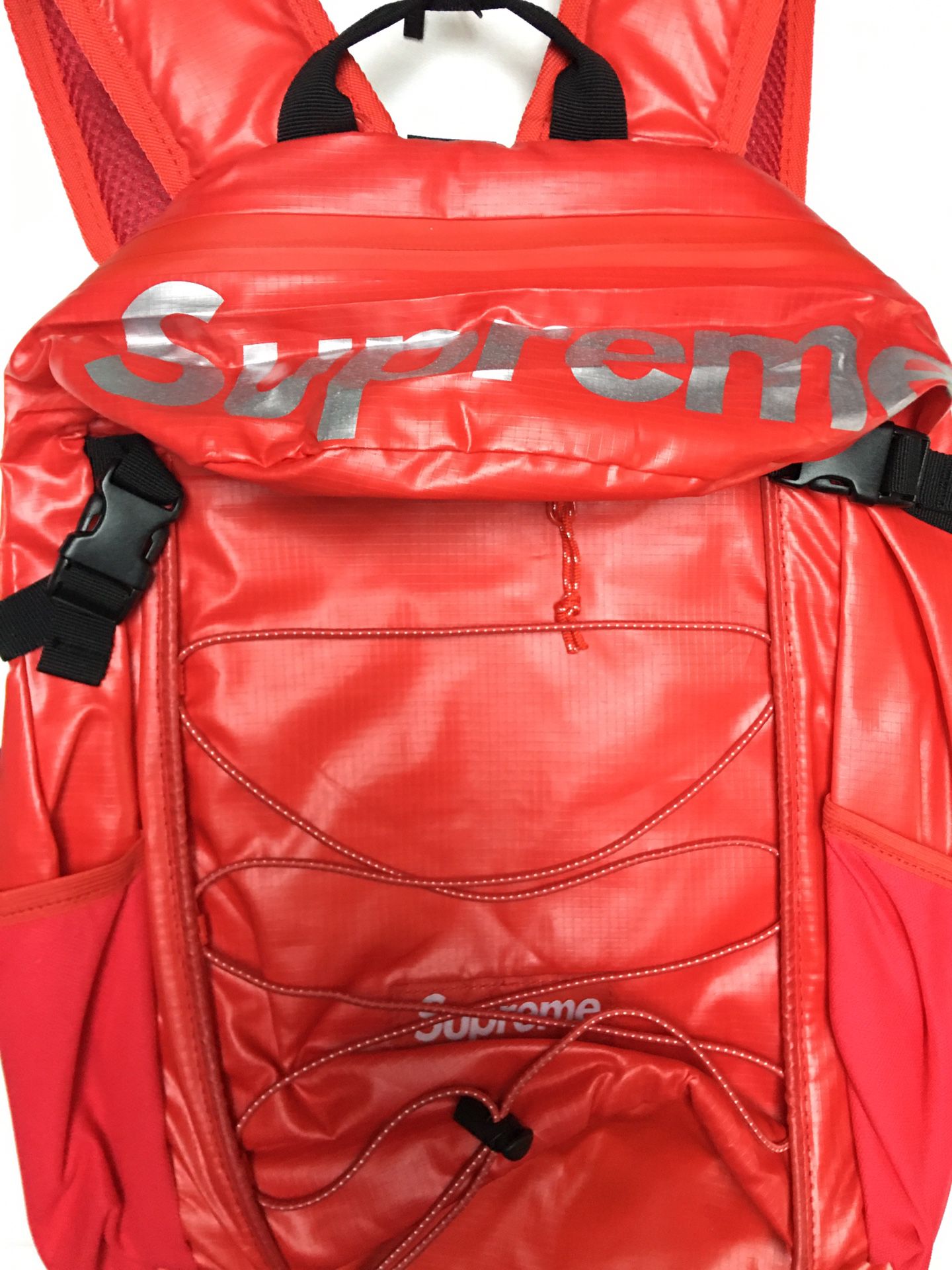 Red supreme backpack