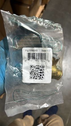AB Valve Fig 5595AB 1/2" Brass Valve