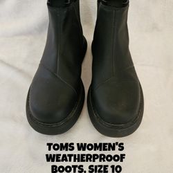 TOMS WEATHERPROOF BOOTS, WOMEN'S 10