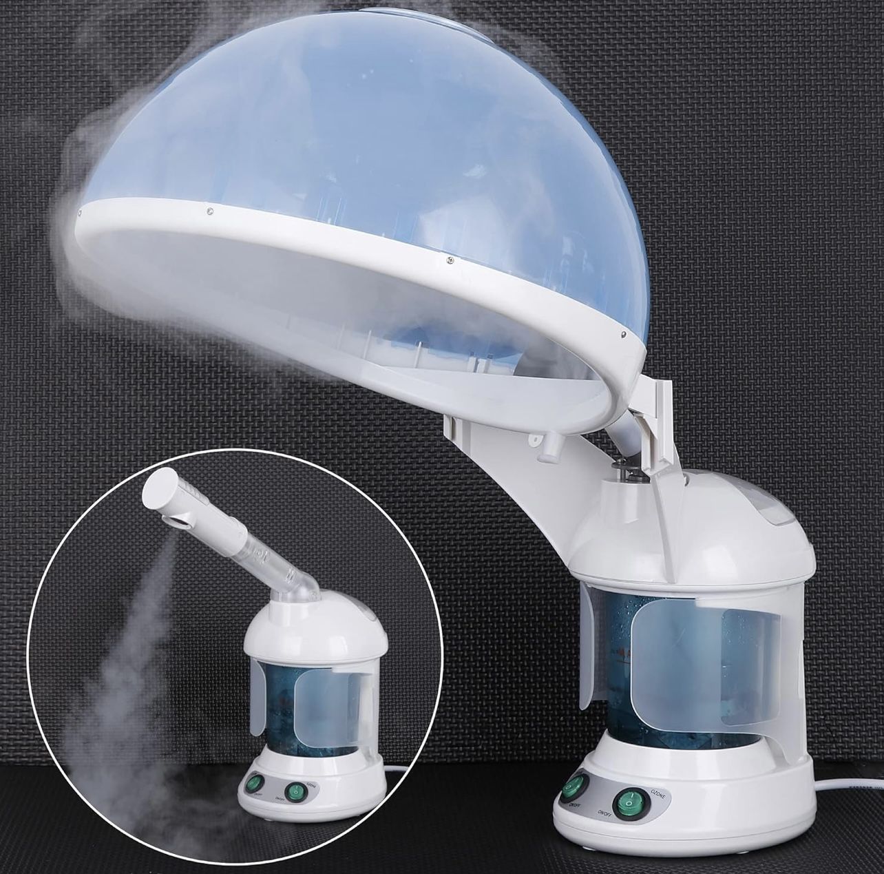 ZENY 2 in 1 Portable Face Steamer and Hair Steamer, Ozone Steamer Humidifier, Vaporizador Facial Steamer for Face Deep Cleaning Acne Blackhead, Unclog