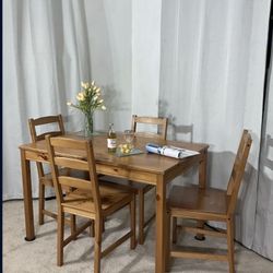 Compact Kitchen Dining Table & 4 Chairs IKEA