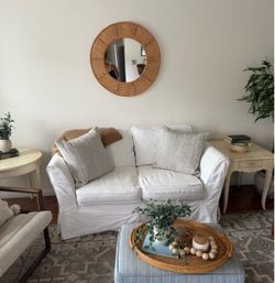 White Loveseat Couch