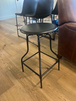 Matte Black Counter/Bar Stools