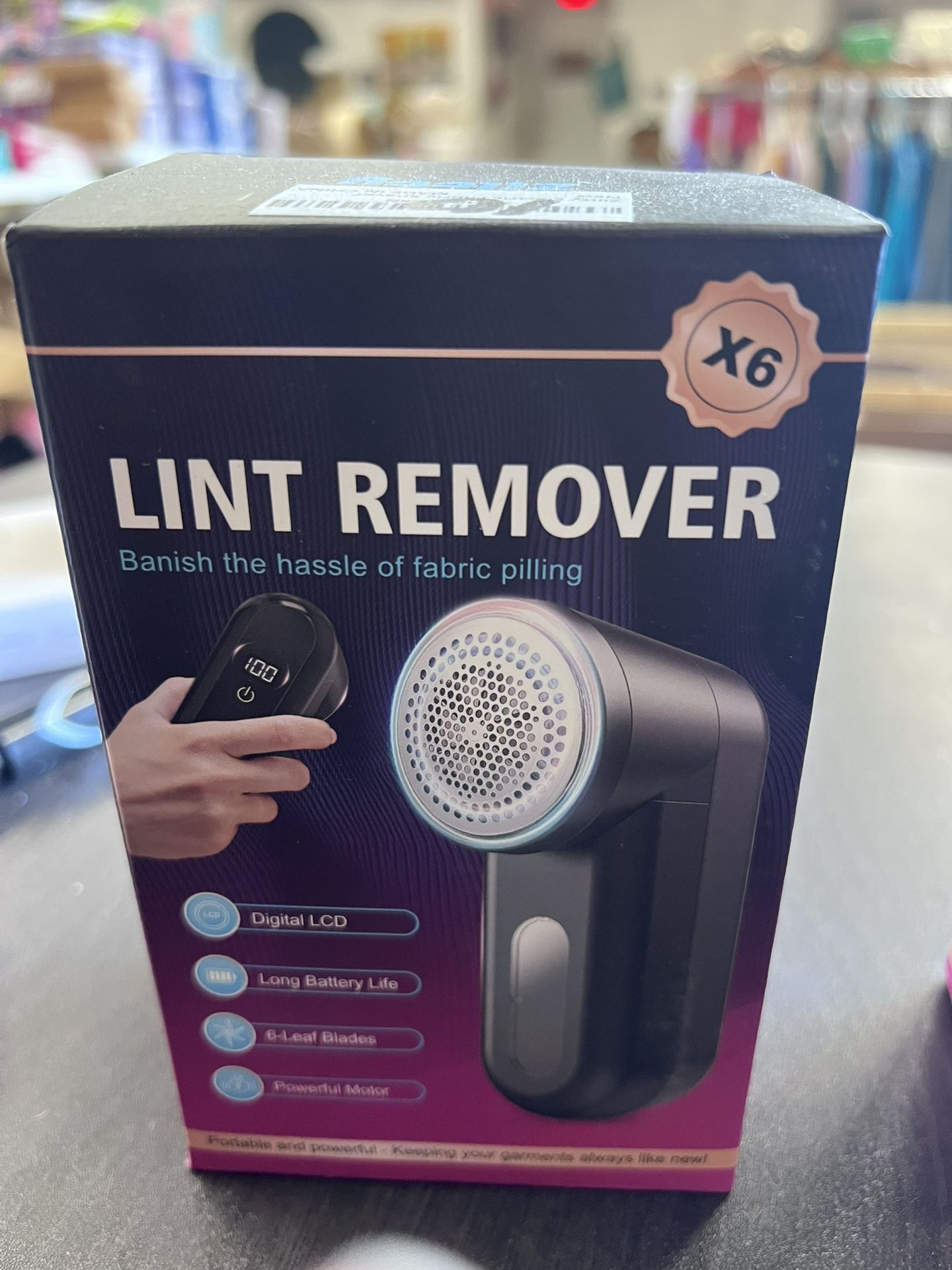 Fabric Shaver, Ziitty Lint Remover for Clothes, Type-C Rechargeable Lint Shaver with LCD Display & 6-Blade, Sweater Shavers to Remove Pilling, Fuzz Re