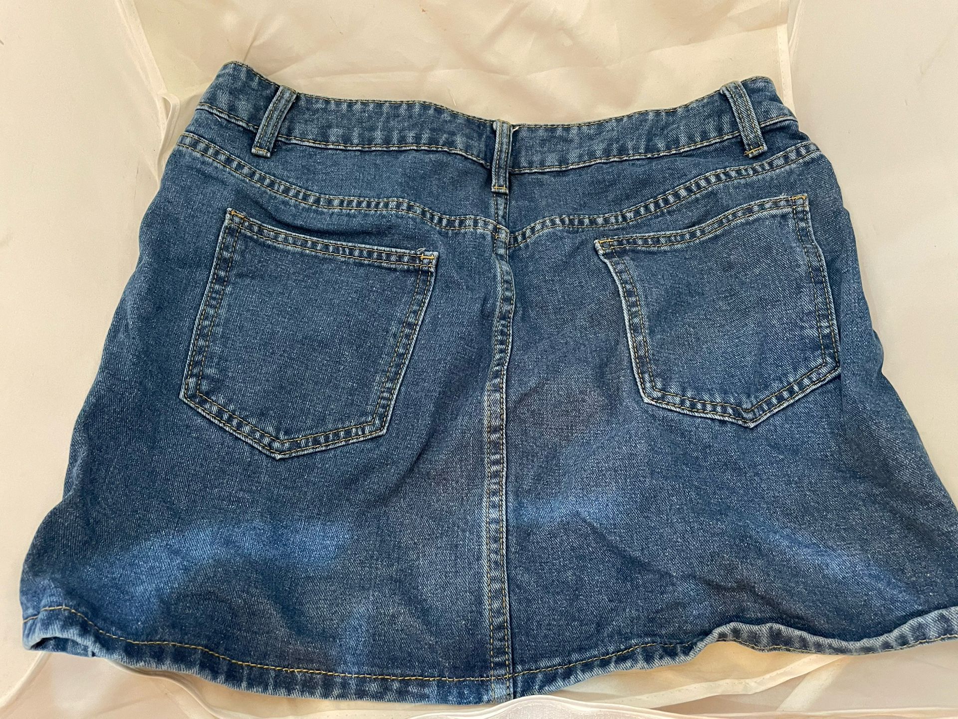 Denim Stretch Mini Skirt 