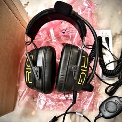Rare New Plantronics Pro RIGS Gaming Headset. Avionics, Or For Any Loud Ambience Locations