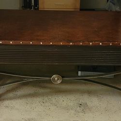 Leather Top  Coffee Table with Pullout Drawer , Great Condition 