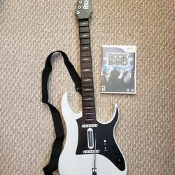 Rage Guitar for Wii W/Strap & Rock Band Game