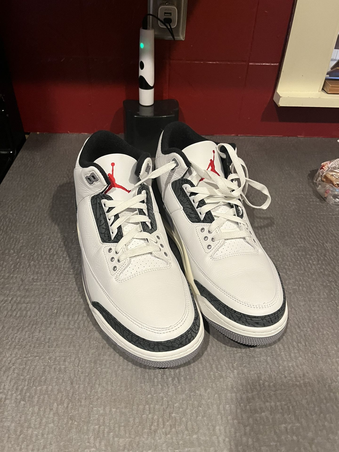 Jordan 3 White Cement Grey Size 12 Brand New (never Worn) No Box
