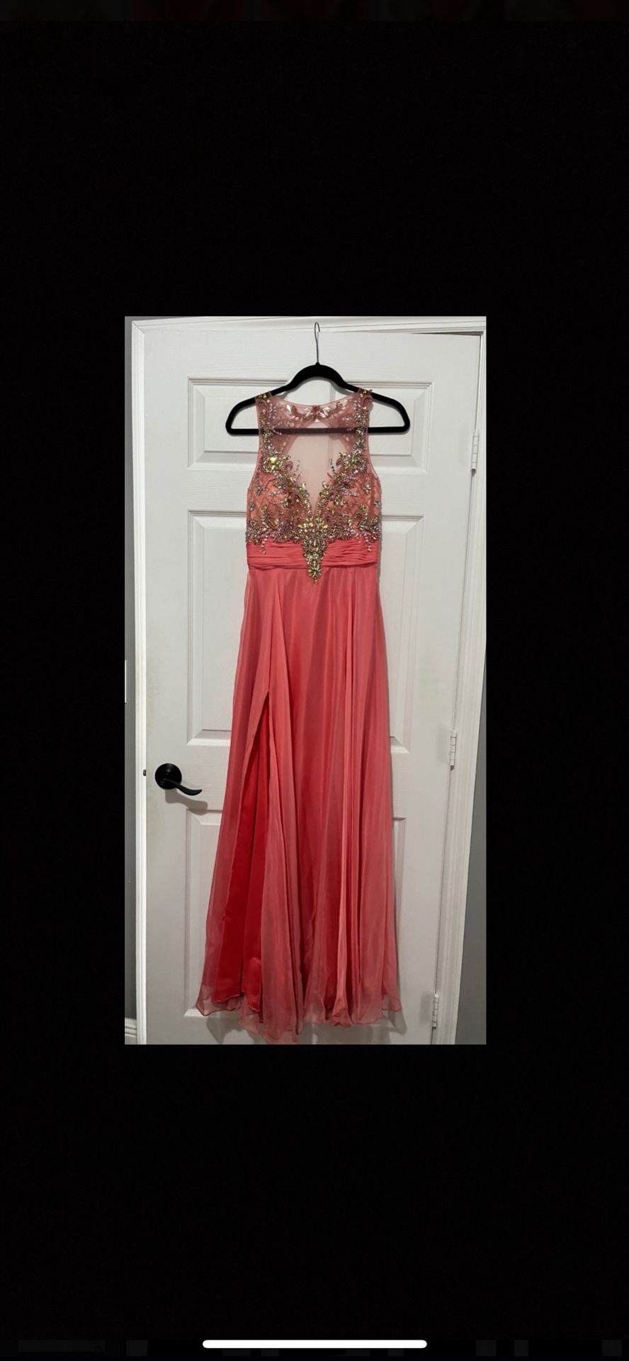 Vintage Coral Pink Long Dress