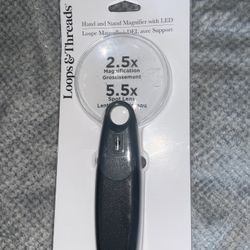 Hand & Stand Magnifier W/ LED By Loops & Threads
