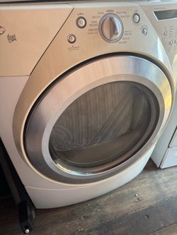 A dryer and a stove