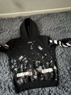 Off White Diag Galaxy Brushed Over Hoodie