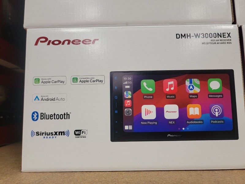Pioneer DMH-W3000NEX 6.8" Double Din Multimedia Digital Media Receiver, Wireless Apple CarPlay and Android Auto, Bluetooth, Backup Camera Compatible,