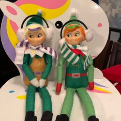 The Elf On The Shelf ELF MATES Enchanted Forest Edition ELF Mates Cobbler 12” Includes Scarf /Earmuffs 10.00 Each 