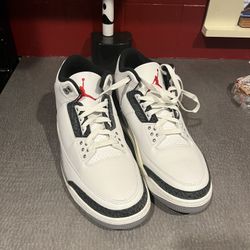 Jordan 3 White Cement Grey Size 12 Brand New (never Worn) No Box