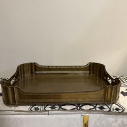 Antique Brass Rectangular Pierced Tray – Wholesale Forest